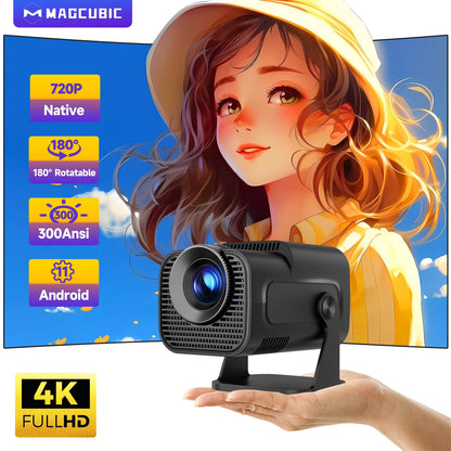 Portable 180° Rotating Android Projector