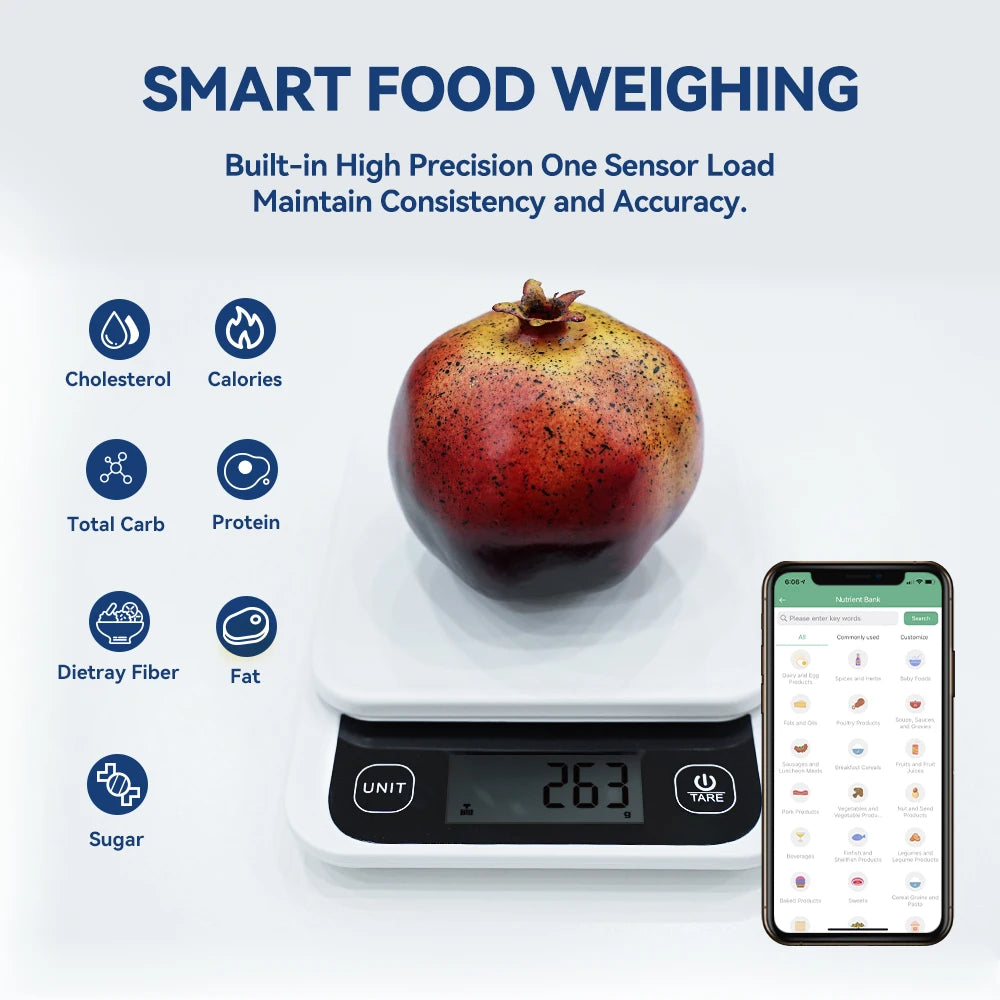 Smart Digital Kitchen Scale with App