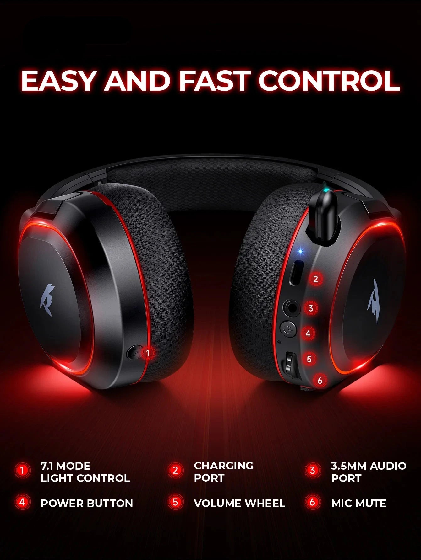 Wireless Gaming Bluetooth Headphones