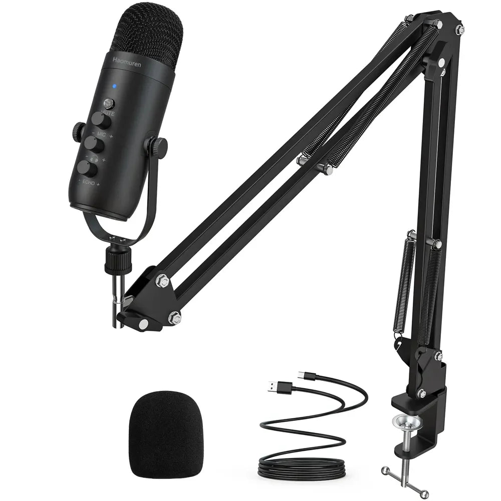 USB Podcast Microphone Kit with Arm