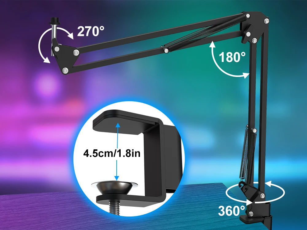 USB Podcast Microphone Kit with Arm