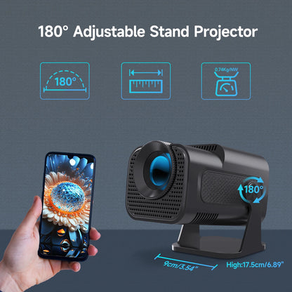 Portable 180° Rotating Android Projector