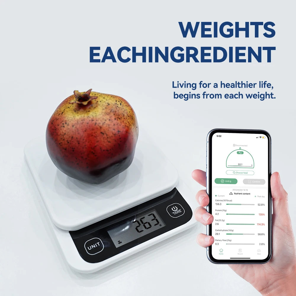 Smart Digital Kitchen Scale with App