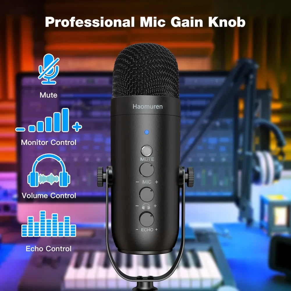 USB Podcast Microphone Kit with Arm